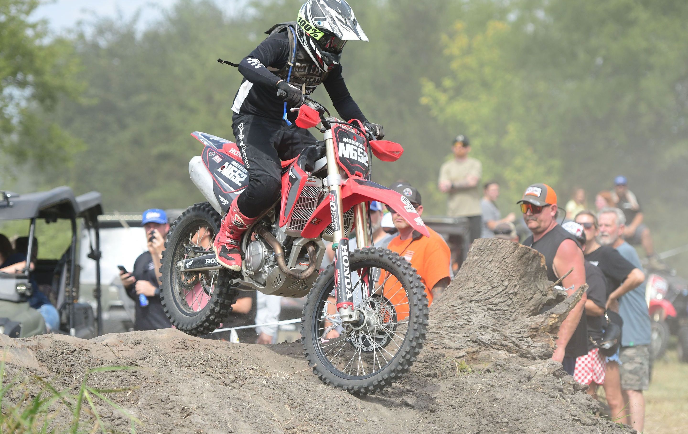 TCCRA racer on natural terrain